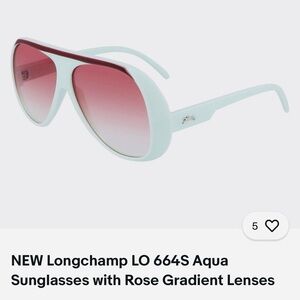 Longchamp Aqua Sunglasses with Pink Gradient Lenses